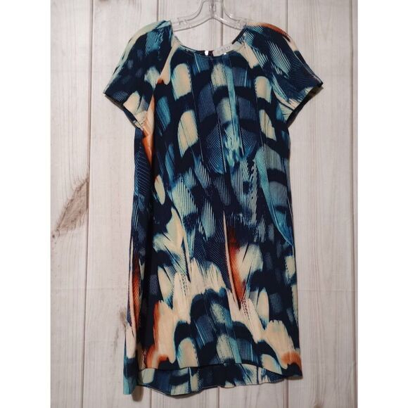 WAYF Dress Ladies Medium Short Sleeve Mini Flowy Blue - Picture 1 of 8